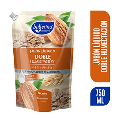 JABON LIQUIDO AVENA ALMENDRA DP 750 ML BALLERINA