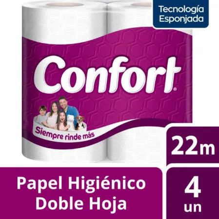PAPEL HIGIENICO 22MT 4UN CONFORT