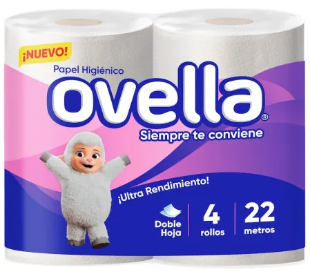 PAPEL HIGIENICO DH 22MT 4UN OVELLA