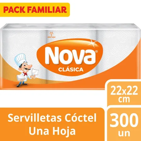SERVILLETA COCKTAIL 300UN NOVA